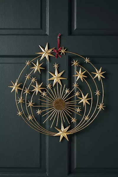 Anthropologie Hedy Wreath In Gold