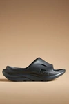 Hoka Womens Cushioned Footbed Slip-on Pool Slides In Black