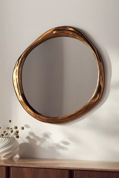 Anthropologie Ibiza Mirror In Gold