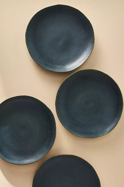 Anthropologie Jasper Portuguese Dinner Plates, Set Of 4 In Blue