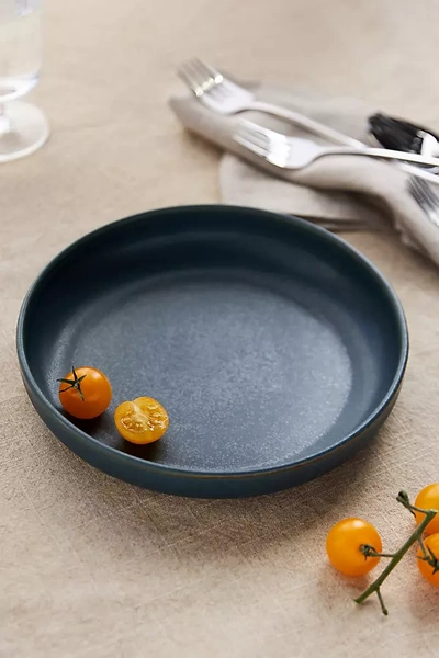 Anthropologie The Jasper Portuguese Stoneware Pasta Bowls, Set Of 4 In Blue