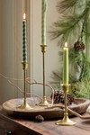 TERRAIN ANTIQUED BRASS CANDLESTICK, TALL