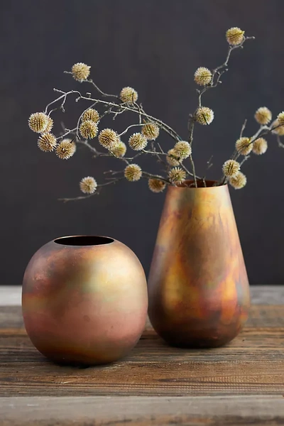 Terrain Antiqued Copper Vase