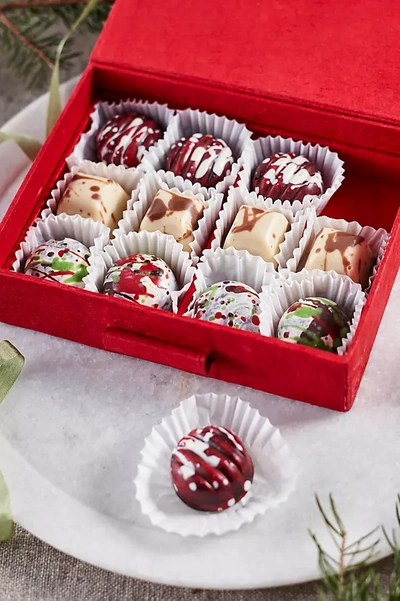 Terrain Knipschildt Holiday Trio Chocolates, Box Of 12 In Red