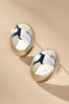 By Anthropologie Large Statement Oval Post Earrings In Silver
