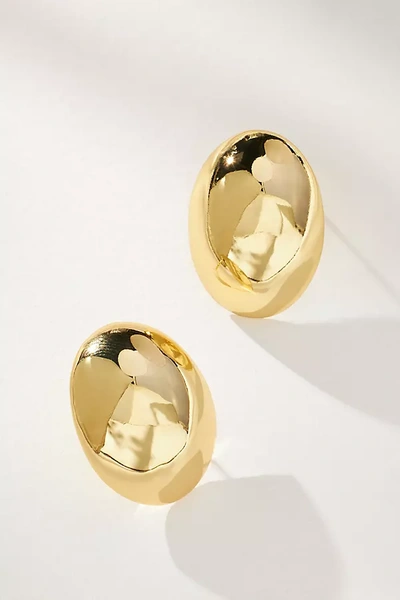 By Anthropologie Large Statement Oval Post Earrings In Gold