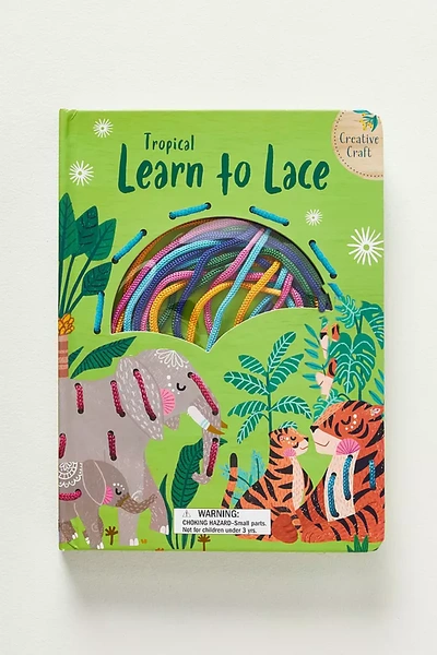Anthropologie Learn To Lace Interactive Book In Green