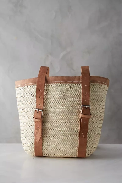 Terrain Leather Handle Market Backpack, Small In Multicolor