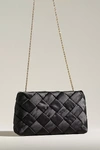 LOEFFLER RANDALL AUZEEN BLACK MINI WOVEN CLUTCH