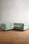 Anthropologie Linen Lyre Chesterfield Sectional, Wilcox