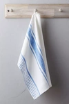 Terrain Lithuanian Linen Dish Towel, Market Stripe In Blue