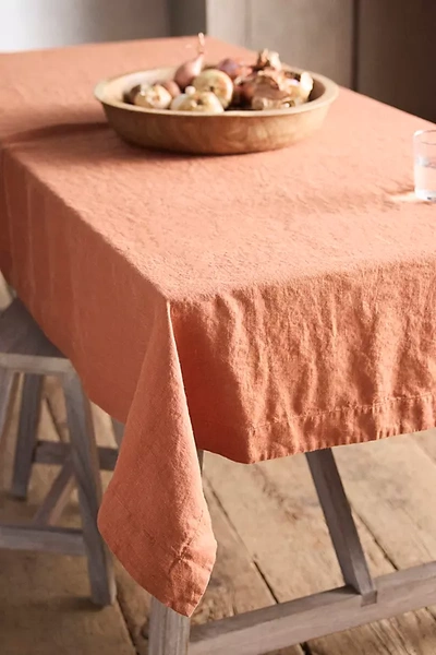 Terrain Lithuanian Linen Tablecloth In Pink