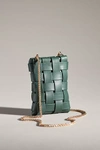 By Anthropologie Lindy Woven Phone Case Crossbody Bag In Green
