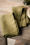 Terrain Lithuanian Linen Napkins, Set Of 2 In Green