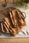 Terrain Lithuanian Linen Napkins, Set Of 2 In Brown
