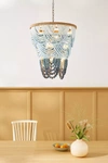 Anthropologie Aquamarine Beaded Chandelier In Blue