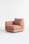 Anthropologie Arnaud Peony Beaufort Bouclé Modular One-arm Chair In Pink