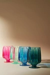 Anthropologie Lucia Acrylic Goblet Wine Glasses, Set Of 4 In Multi