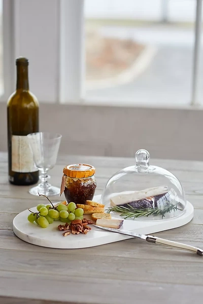 Terrain Marble Serving Board With Cloche