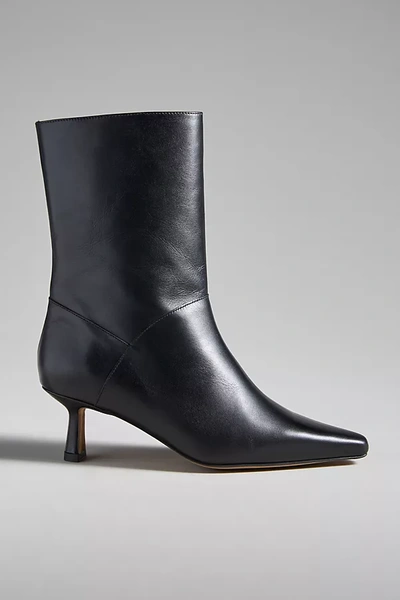 Maeve Kitten-heel Barrel Boots In Black