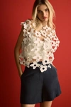 Maeve Floral Lace Vest Top In White