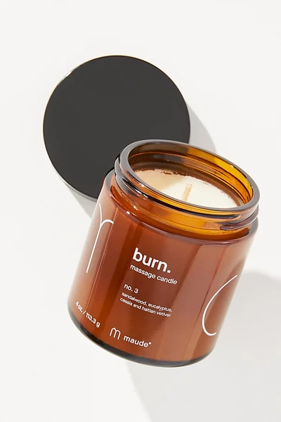 Maude Burn Massage Candle In Brown