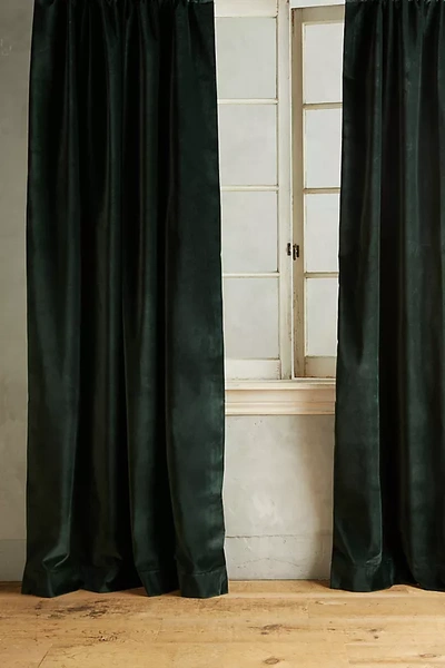 Anthropologie Matte Velvet Curtain