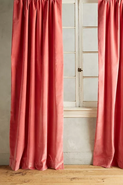 Anthropologie Matte Velvet Curtain