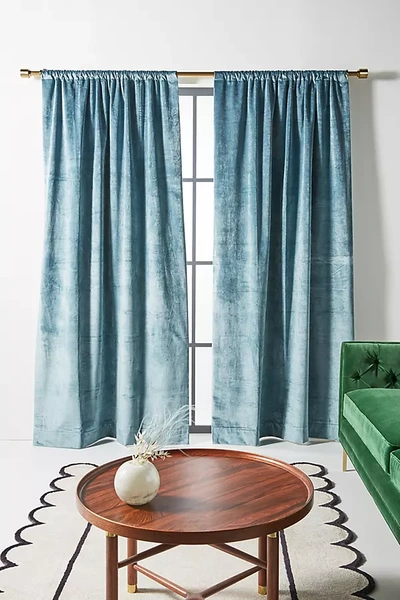 Anthropologie Matte Velvet Curtain