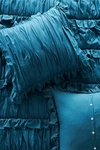 Anthropologie Astride Ruffled Voile Euro Sham In Blue