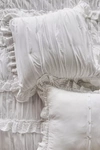 Anthropologie Astride Ruffled Voile Euro Sham In White