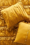 Anthropologie Astride Ruffled Voile Euro Sham In Gold