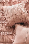 Anthropologie Astride Ruffled Voile Euro Sham In Pink