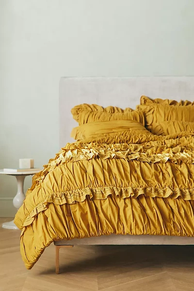 Anthropologie Astride Ruffled Voile Quilt