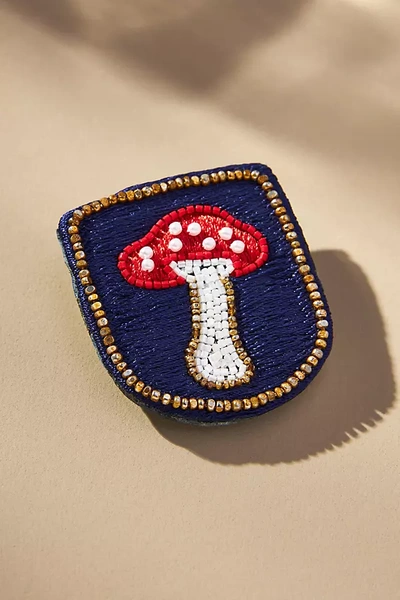 Mignonne Gavigan X Anthropologie Mushroom Brooch In Blue