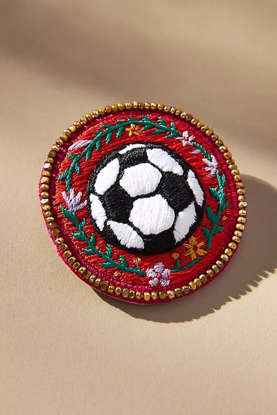 Mignonne Gavigan X Anthropologie Sports Brooch In Red