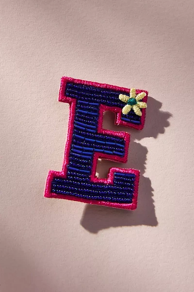 Mignonne Gavigan X Anthropologie Letterman Monogram Brooch In Multicolor