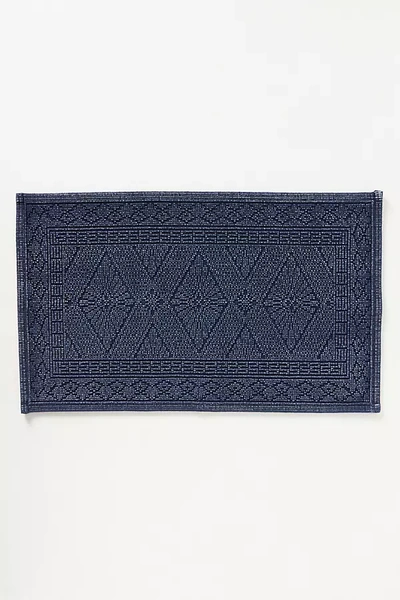 Anthropologie Misona Bath Mat In Blue