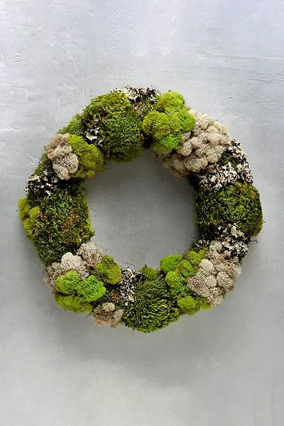 Terrain Mixed Moss Wreath In Green