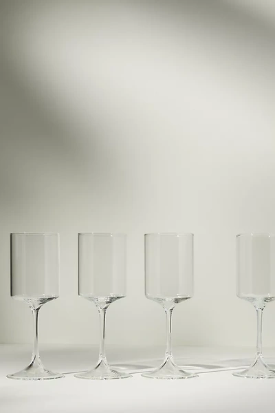 Anthropologie Morgan Wine Glasses, Set Of 4 In Transparent