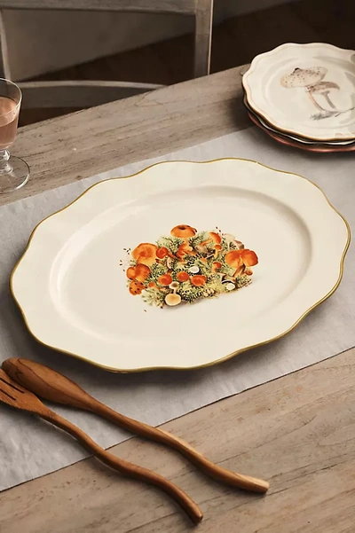 Terrain Mushroom Ceramic Serving Platter In Multi