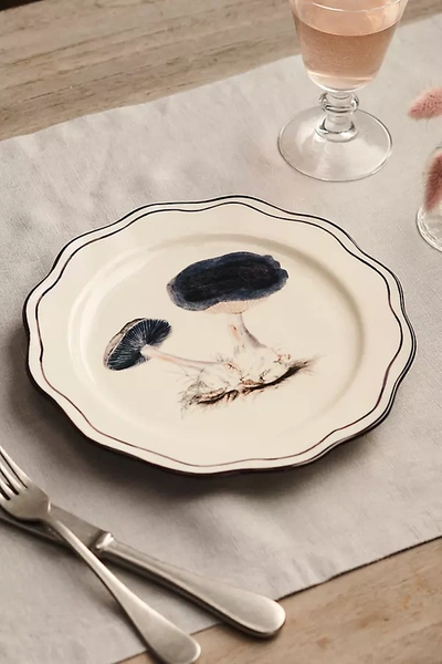 Terrain Mushroom Ceramic Plate In White