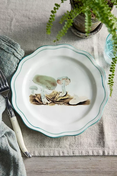 Terrain Mushroom Ceramic Plate In White