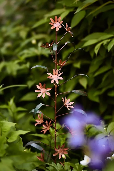 Terrain Multi Flower Iron Stake In Brown