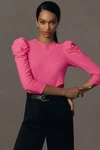 Nation Ltd,nation Ltd Nation Ltd Puff-sleeve Mock-neck Top In Pink