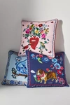 Nathalie Lete Embroidered Pillow In Multi