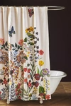 Nathalie Lete Organic Cotton Shower Curtain In Multicolor