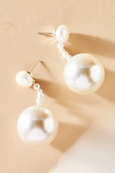 Nicola Bathie Pearl Drop Earrings In White