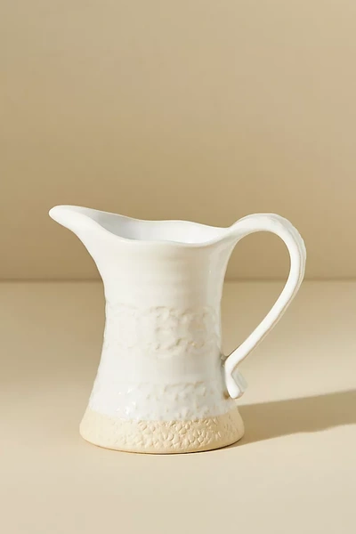 Anthropologie Old Havana Creamer In White