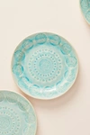 Anthropologie Old Havana Bread Plates, Set Of 4 In Blue